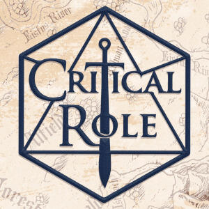 Critical Role's Logo with a map by Deven Rue in the background
