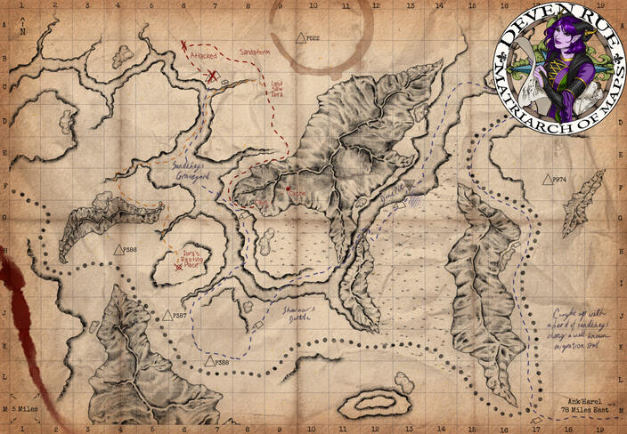 Ibra's Map commission for Find Familiar Spirits & Critical Role