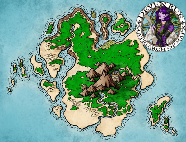 Island Map commission for Find Familiar Spirits