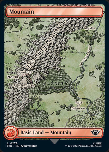 They Misty Mountains Magic the Gathering Land Card for the Lord of the Rings series