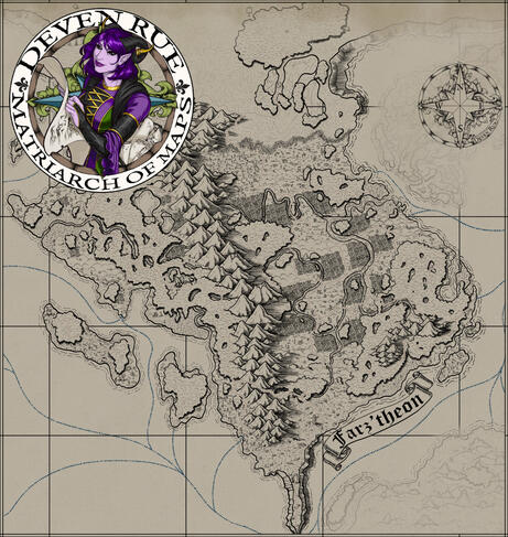 Map of the country of Farz'theon - Commercial commission