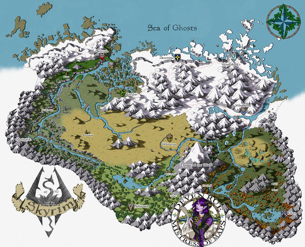 Skyrim map in color - personal project