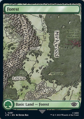 Mirkwood Magic the Gathering Land Card for the Lord of the Rings series