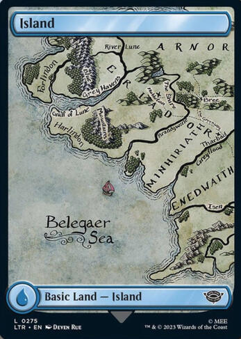 Belgaer Sea Magic the Gathering Land Card for the Lord of the Rings series