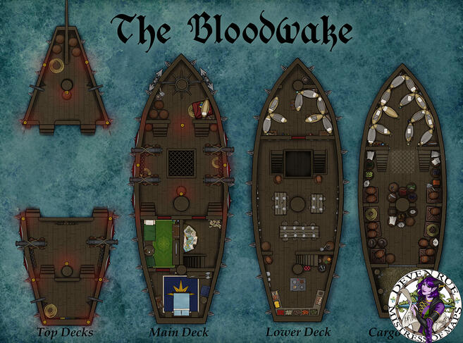 The Bloodwake Ship map - personal project