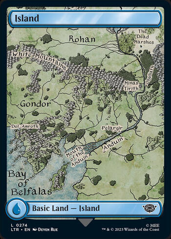 Gondor & Rohan Magic the Gathering Land Card for the Lord of the Rings series
