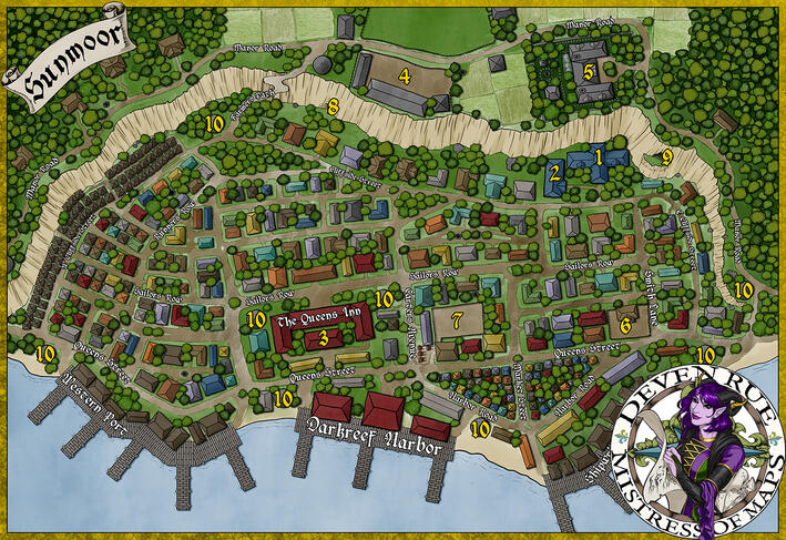 Sunmoor Town map - personal project