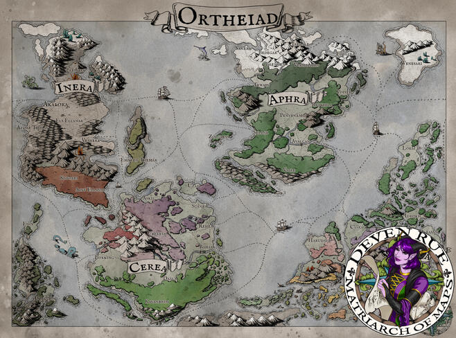 Ortheaid World Map - GM commission
