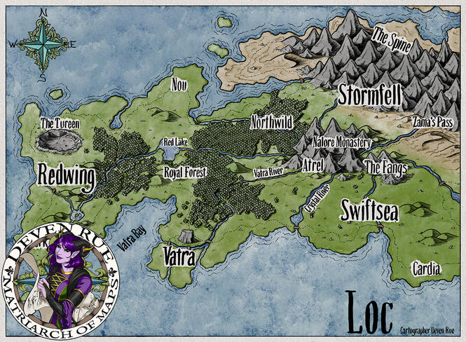 Map of Loc for the Dragonfall Series author L. R. Lam
