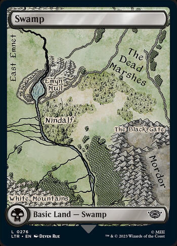 The Dead Marshes Magic the Gathering Land Card for the Lord of the Rings series